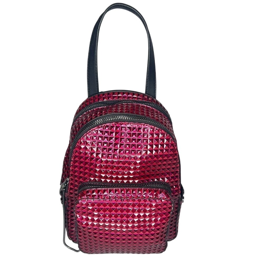 Juicy Couture Aspen Mini Zippy Convertible Backpack‎ Crossbody Bag Raspberry